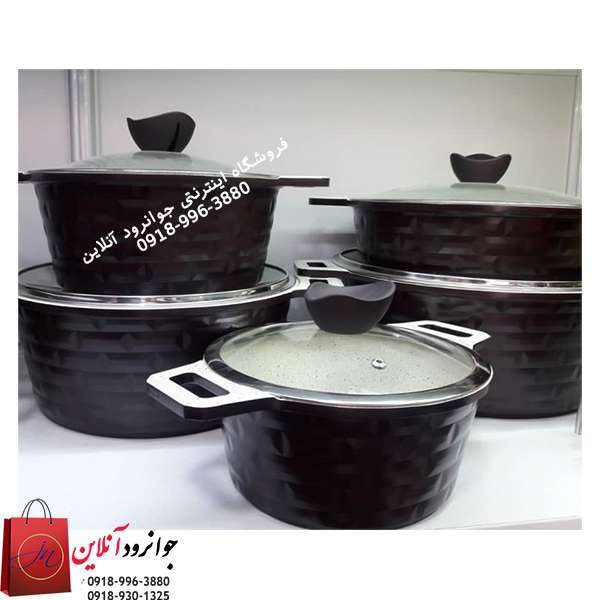 سرویس قابلمه نانو گرانیت 10 پارچه براون آلمان
