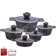 سرویس قابلمه نانو گرانیت 10 پارچه براون آلمان
