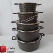 سرویس قابلمه نانو گرانیت 10 پارچه براون آلمان