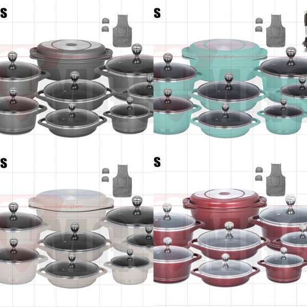 سرویس قابلمه ام جی اس گرانیت 17 پارچه MGS IB1712