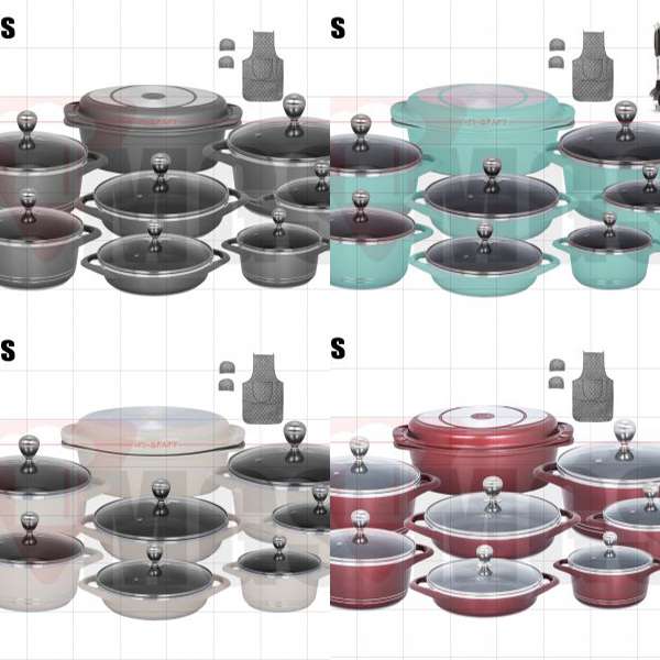 سرویس قابلمه ام جی اس گرانیت 17 پارچه MGS IB1712