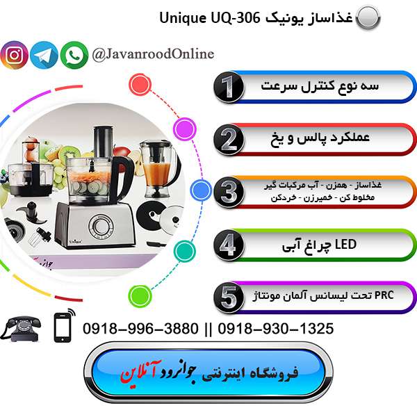 غذاساز یونیک 306 مدل Unique uq-306