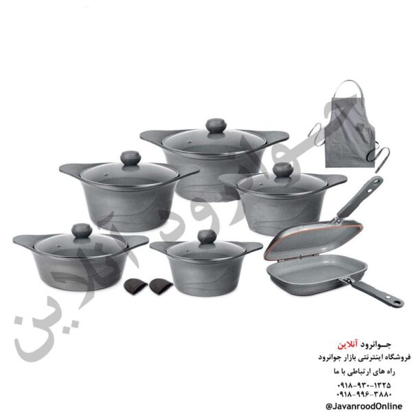 سرویس قابلمه گرانیت زومیت 15 پارچه