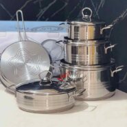 سرویس قابلمه استیل کرکماز 9 پارچه مدل استرا Astra A1990