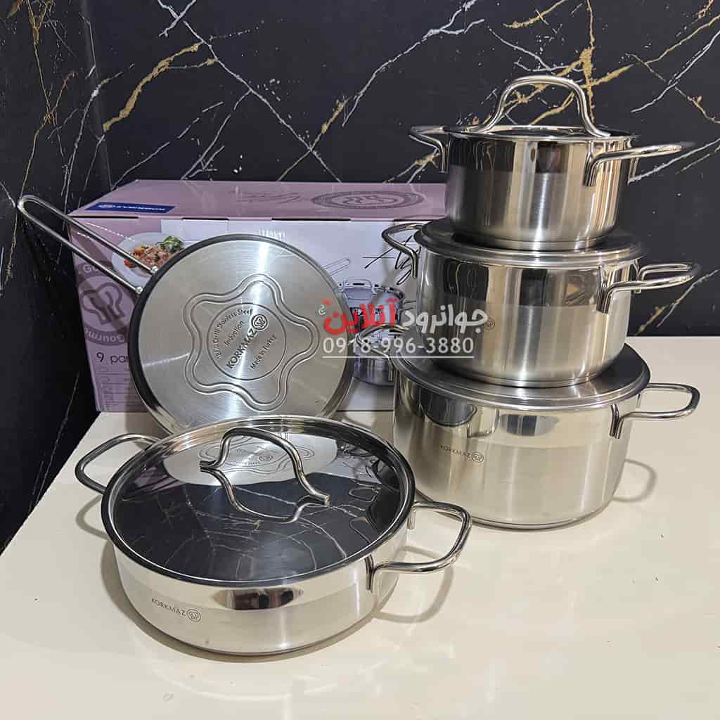قابلمه استیل کرکماز آلفا 9 پارچه Alpha A1660 اصل
