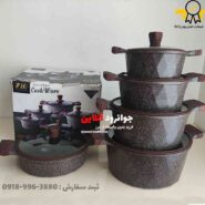 سرویس قابلمه زیو کاسرول 10 پارچه گرانیت سنگی zio z-7670