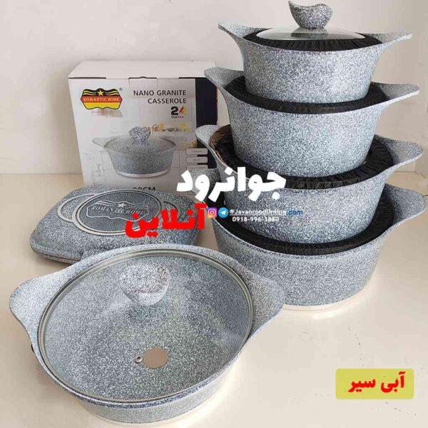 سرویس قابلمه رومانتیک هوم نانو گرانیت 12 پارچه روما Roma