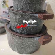 سرویس قابلمه دسته چوبی روگن آلمان 10 پارچه نانو گرانیت Rugen ru7010