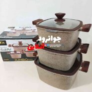 قابلمه مربعی 6 پارچه زیو طرح جامبو سایز 32 مدل Jambo -Z-8350-32