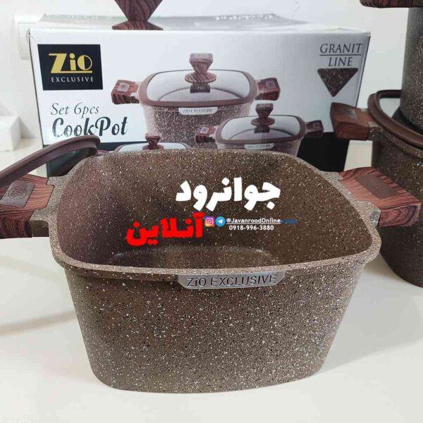 قابلمه مربعی 6 پارچه زیو طرح جامبو سایز 32 مدل Jambo -Z-8350-32