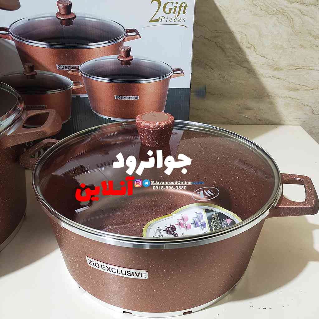 سرویس قابلمه سایز بزرگ گرانیتی زیو سایز 40 مدل z-8420-40