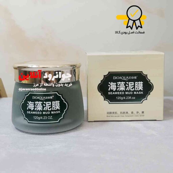 ماسک ابرسان صورت بیواکوا مدل جلبک سبز دریایی seaweed mud bioaqua