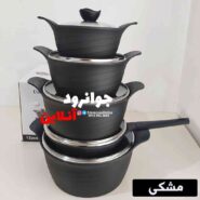 سرویس قابلمه یونیک 12 پارچه پرو نانو گرانیت طرح لبخندی Unique
