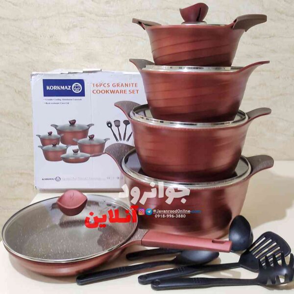 سرویس قابلمه گرانیتی کرکماز 16 پارچه Korkmaz