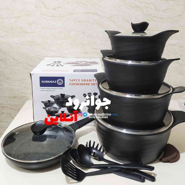 سرویس قابلمه گرانیتی کرکماز 16 پارچه Korkmaz
