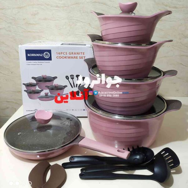 سرویس قابلمه گرانیتی کرکماز 16 پارچه Korkmaz
