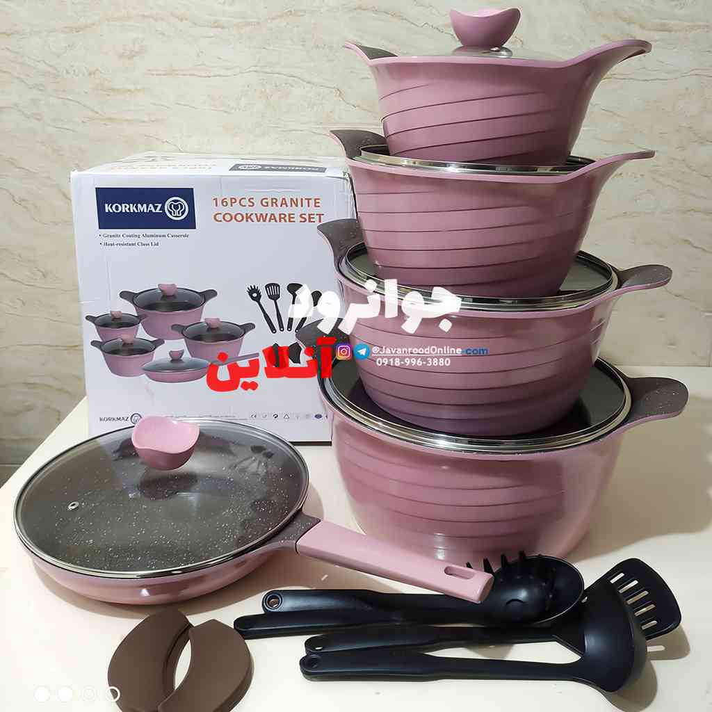 سرویس قابلمه گرانیتی کرکماز 16 پارچه Korkmaz