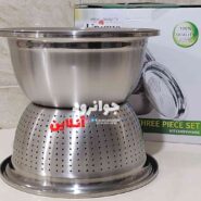 آبکش لگن رنده دار استیل یونیک سایز 26 Unique