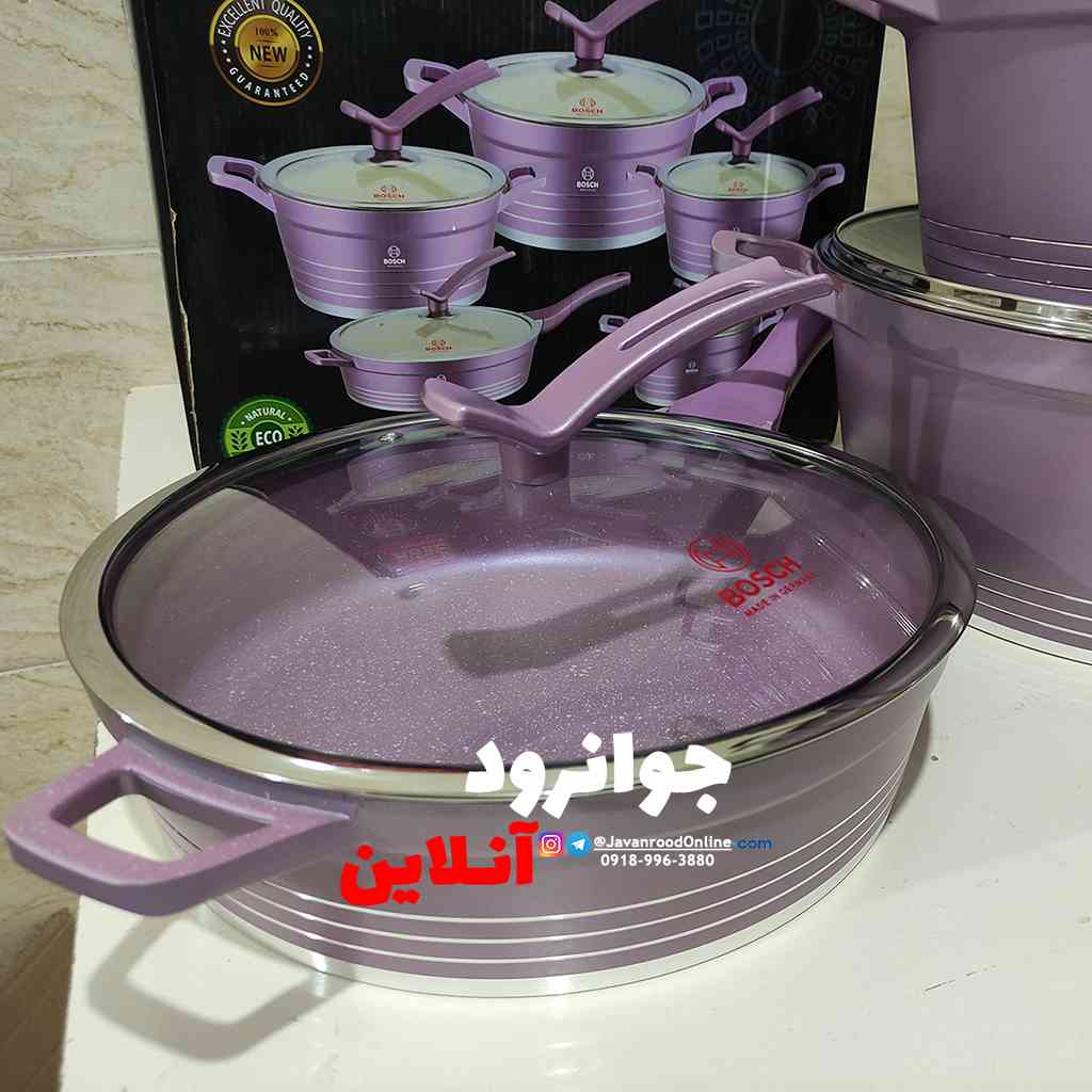 سرویس قابلمه نانو گرانیت بوش 10 پارچه 2022 مدل YH-8602