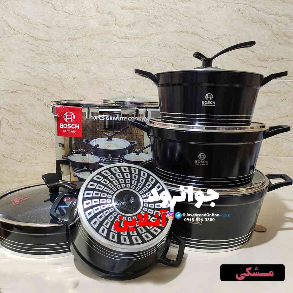 سرویس قابلمه نانو گرانیت بوش 10 پارچه 2022 مدل YH-8602