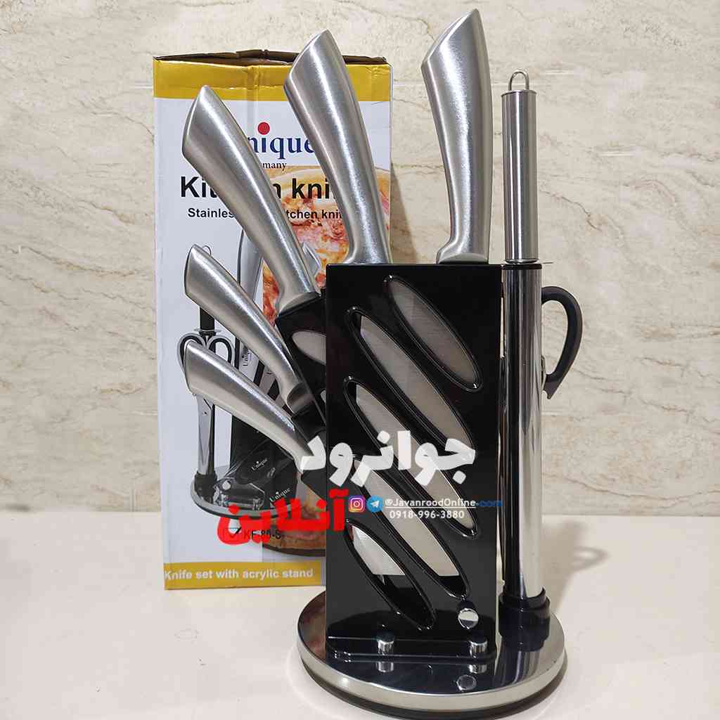 سرویس چاقو استیل یونیک 9 پارچه مدل KF-80-S