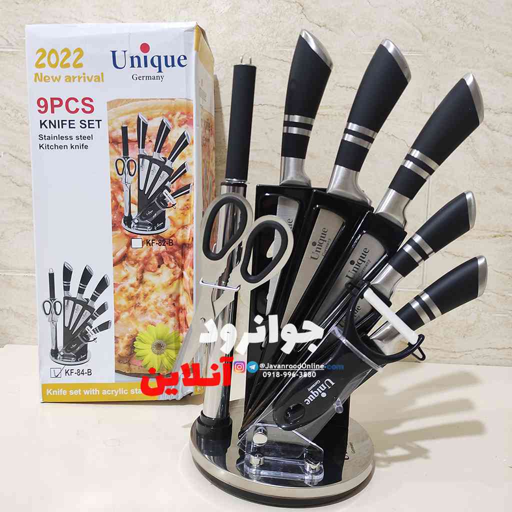 سرویس چاقو مشکی یونیک 2022 مدل kf-84-b