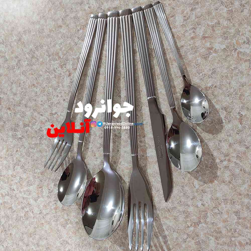 سرویس قاشق چنگال 24 نفره یونیک 120 پارچه طرح کبریتی اروپایی
