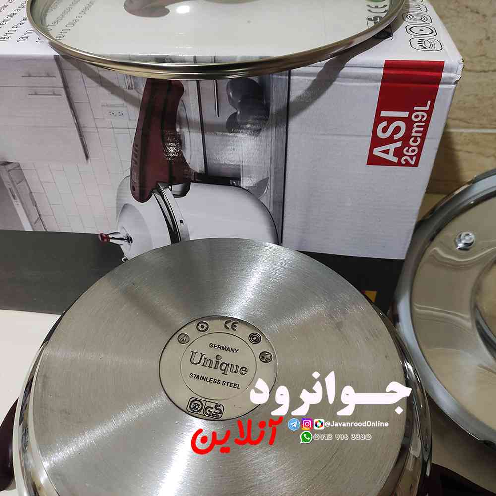 زودپز دسته دار یونیک 9 لیتر اصلی مدل Unique ASI 9L