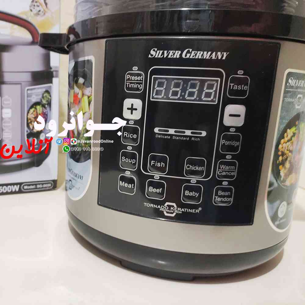 زودپز برقی سیلور جرمنی 6 لیتر مدل SG-0056