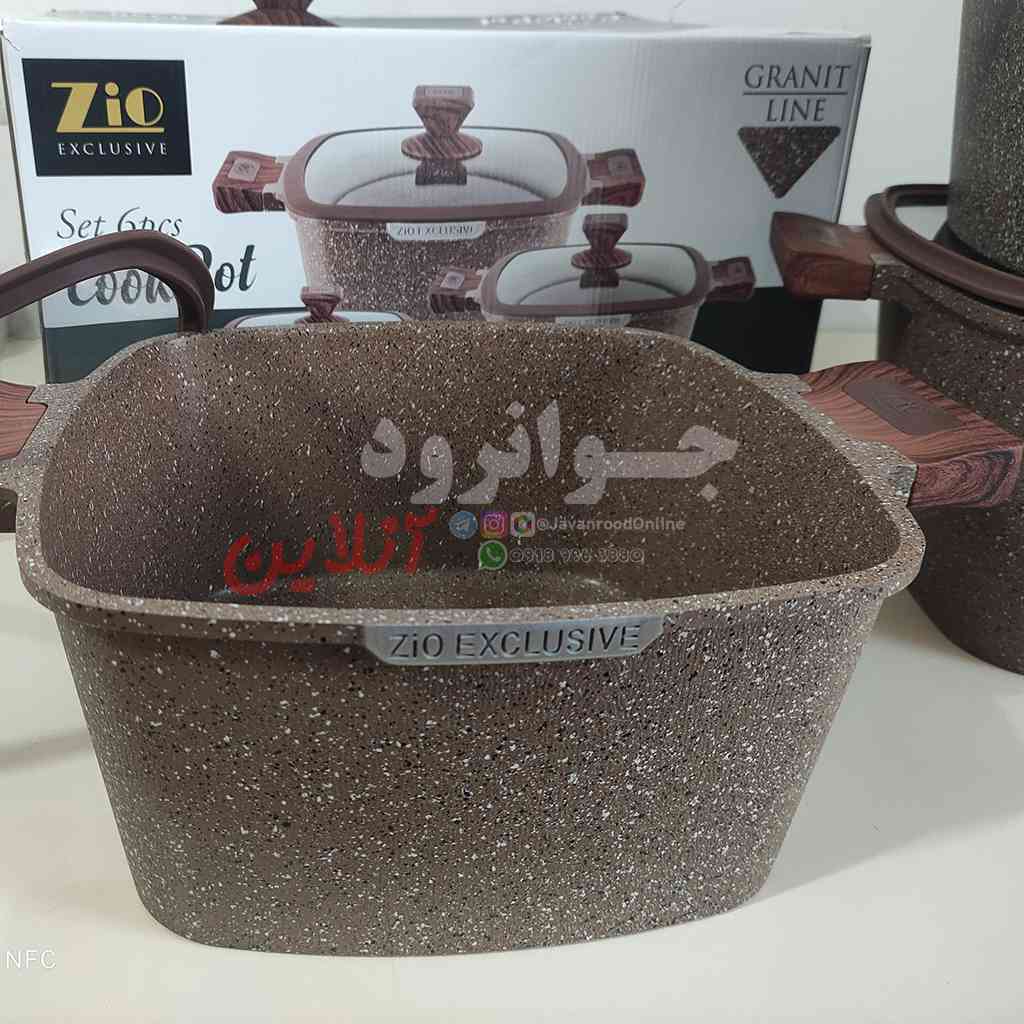 سرویس قابلمه مربعی زیو 10 پارچه جامبو مدل Zioz Z-7170
