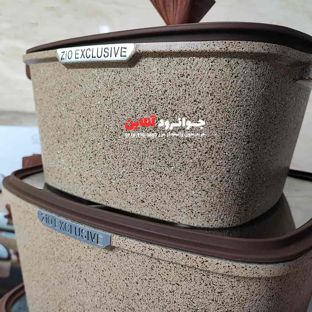 سرویس قابلمه مربعی زیو 10 پارچه جامبو مدل Zioz Z-7170