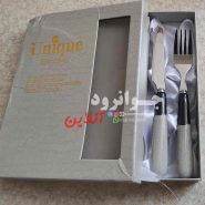 کارد چنگال یونیک طرح تخم شربتی بسته 12 عددی unique