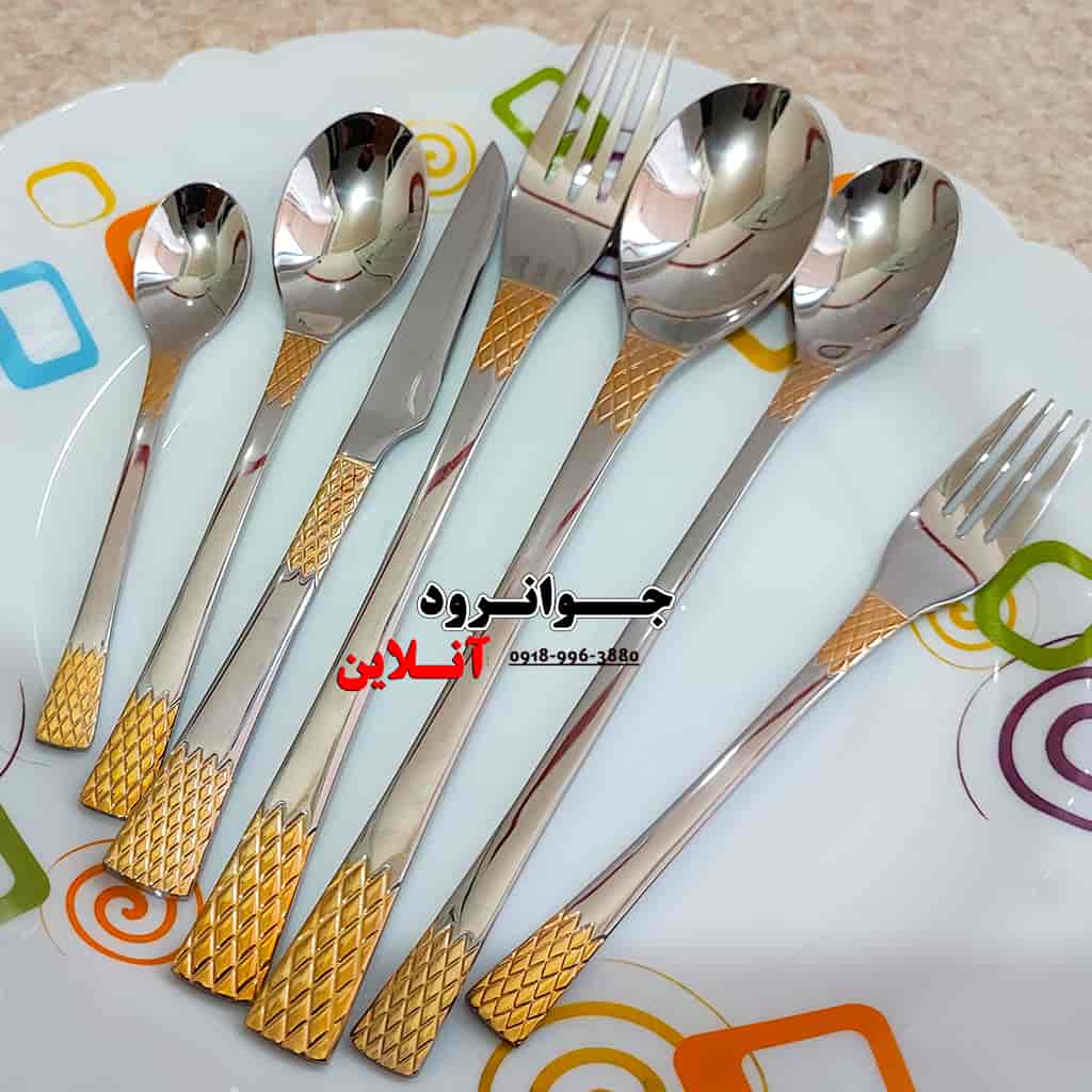 قاشق چنگال یونیک طرح مدونا 120 پارچه اروپایی 24 نفره فوق لاکچری