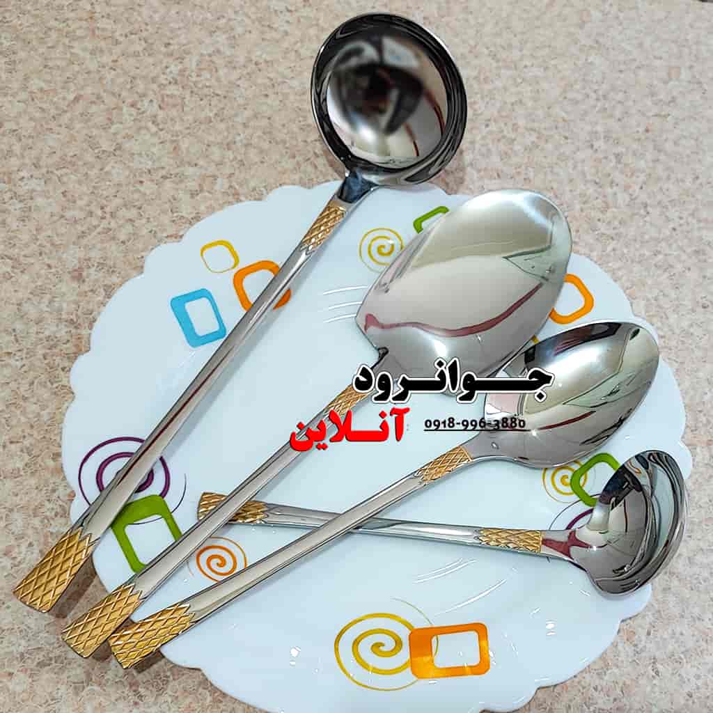 قاشق چنگال یونیک طرح مدونا 120 پارچه اروپایی 24 نفره فوق لاکچری