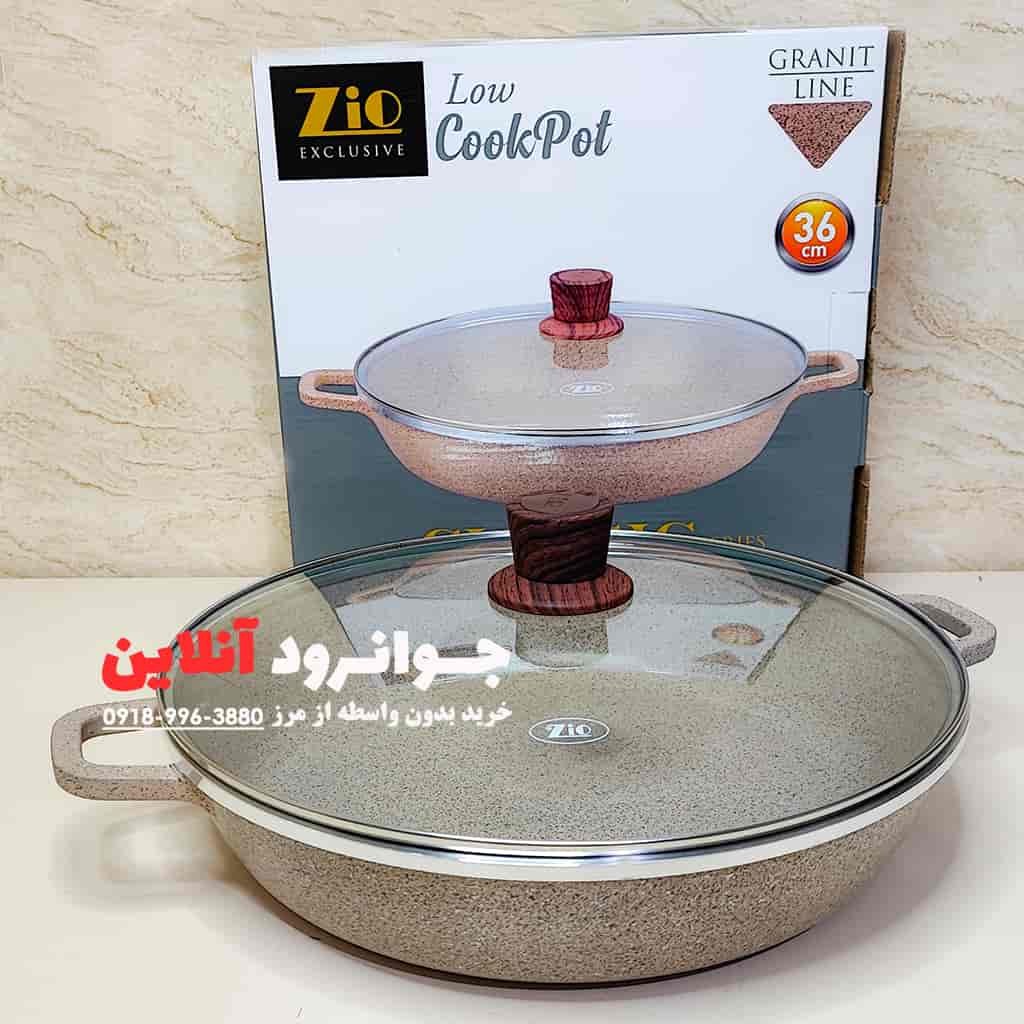 تابه رژیمی زیو سایز 36 گرانیت سنگی مدل Z-8102-36