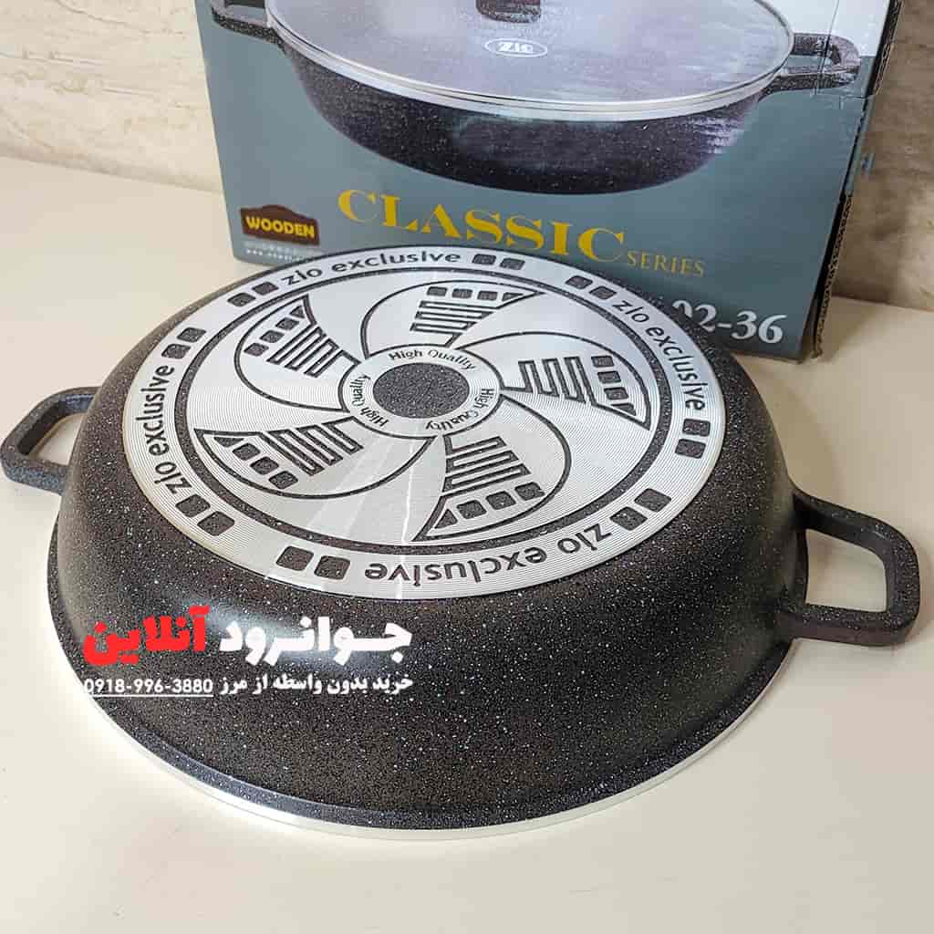 تابه رژیمی زیو سایز 36 گرانیت سنگی مدل Z-8102-36