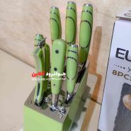 سرویس چاقو 8 پارچه یورولوکس استند دار مدل EU-KS8228LSG