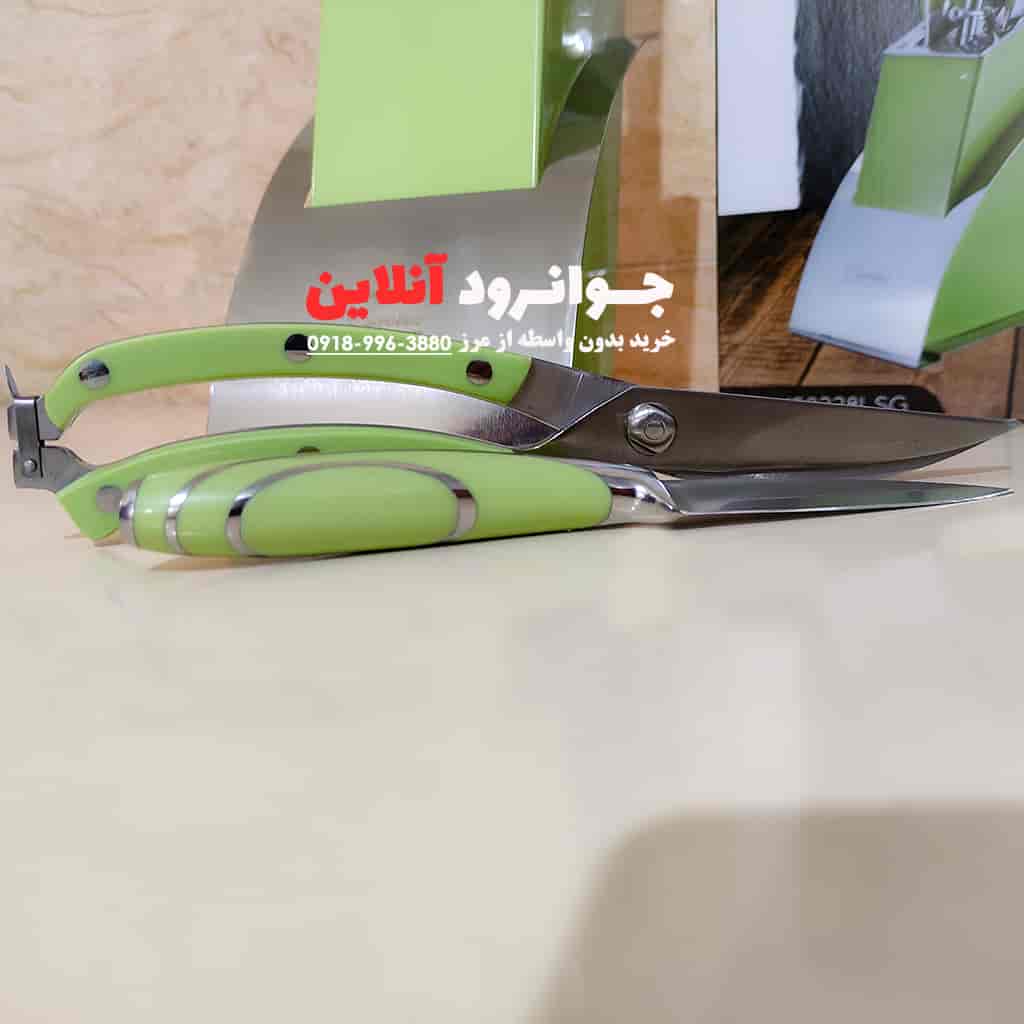 سرویس چاقو 8 پارچه یورولوکس استند دار مدل EU-KS8228LSG