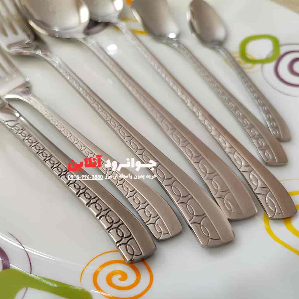 قاشق چنگال یونیک طرح ماروسی 144 پارچه بدون جعبه unique