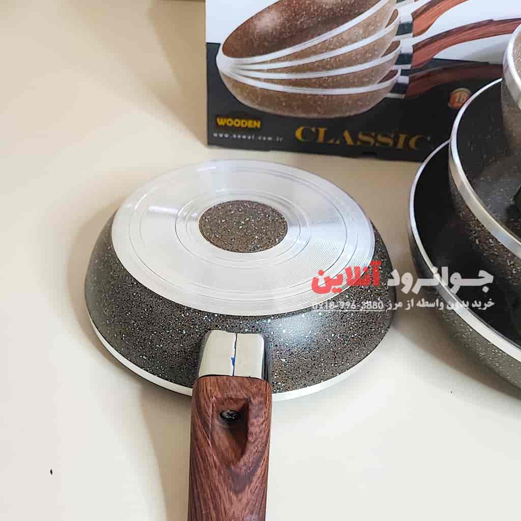 تابه دسته دار زیو 4 عددی گرانیت سنگی Z-8125