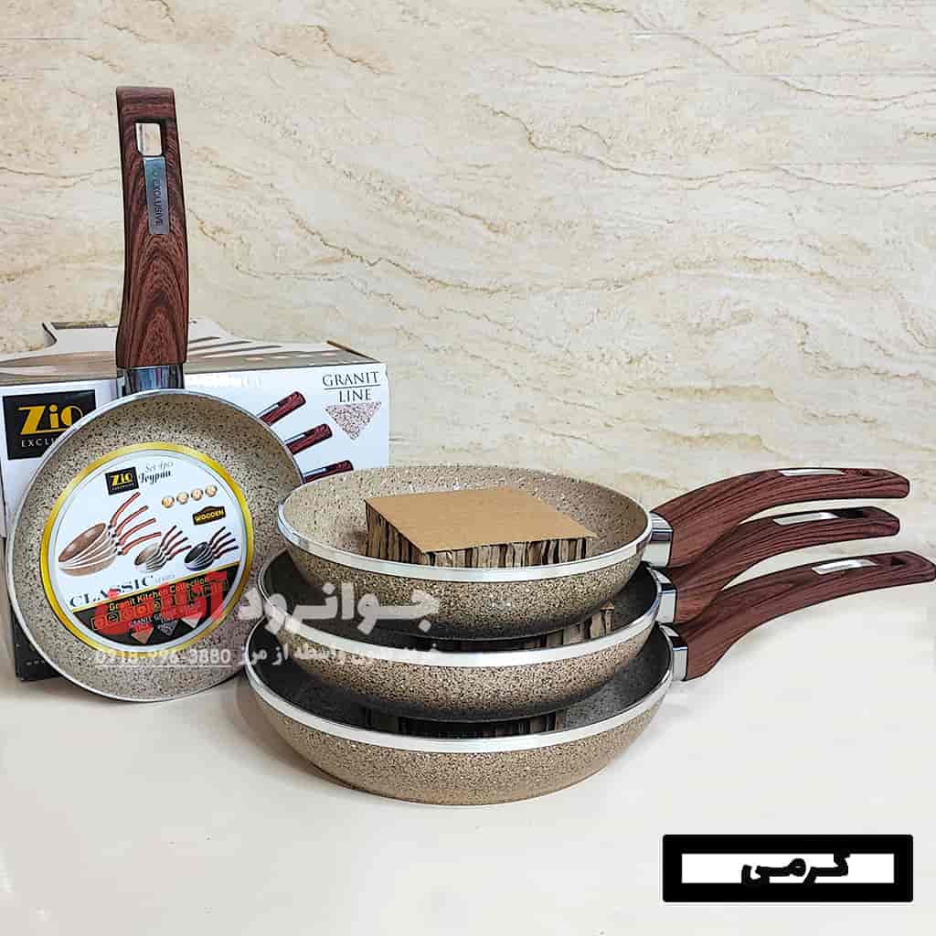 تابه دسته دار زیو 4 عددی گرانیت سنگی Z-8125