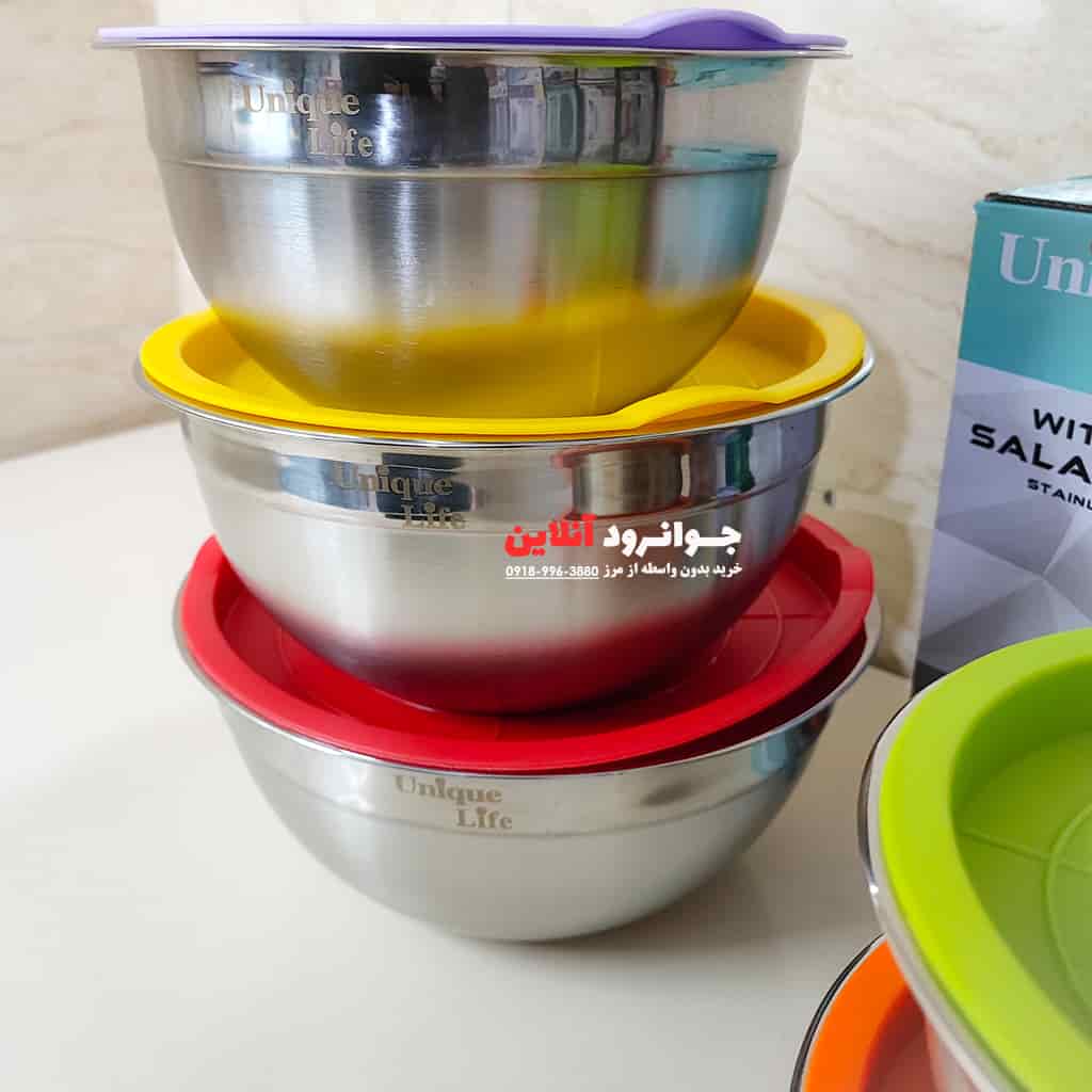 لگن درب دار یونیک لایف استیل 5 عددی unique Life