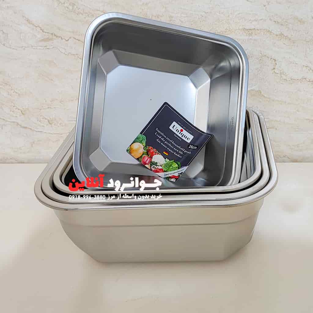 سرویس لگن مربعی یونیک 4 پارچه Unique UN-4