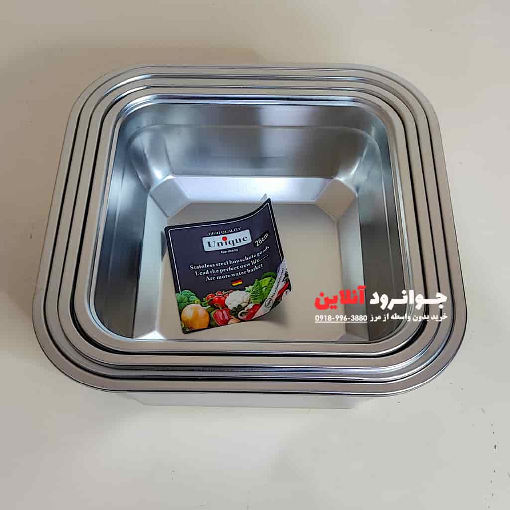 سرویس لگن مربعی یونیک 4 پارچه Unique UN-4