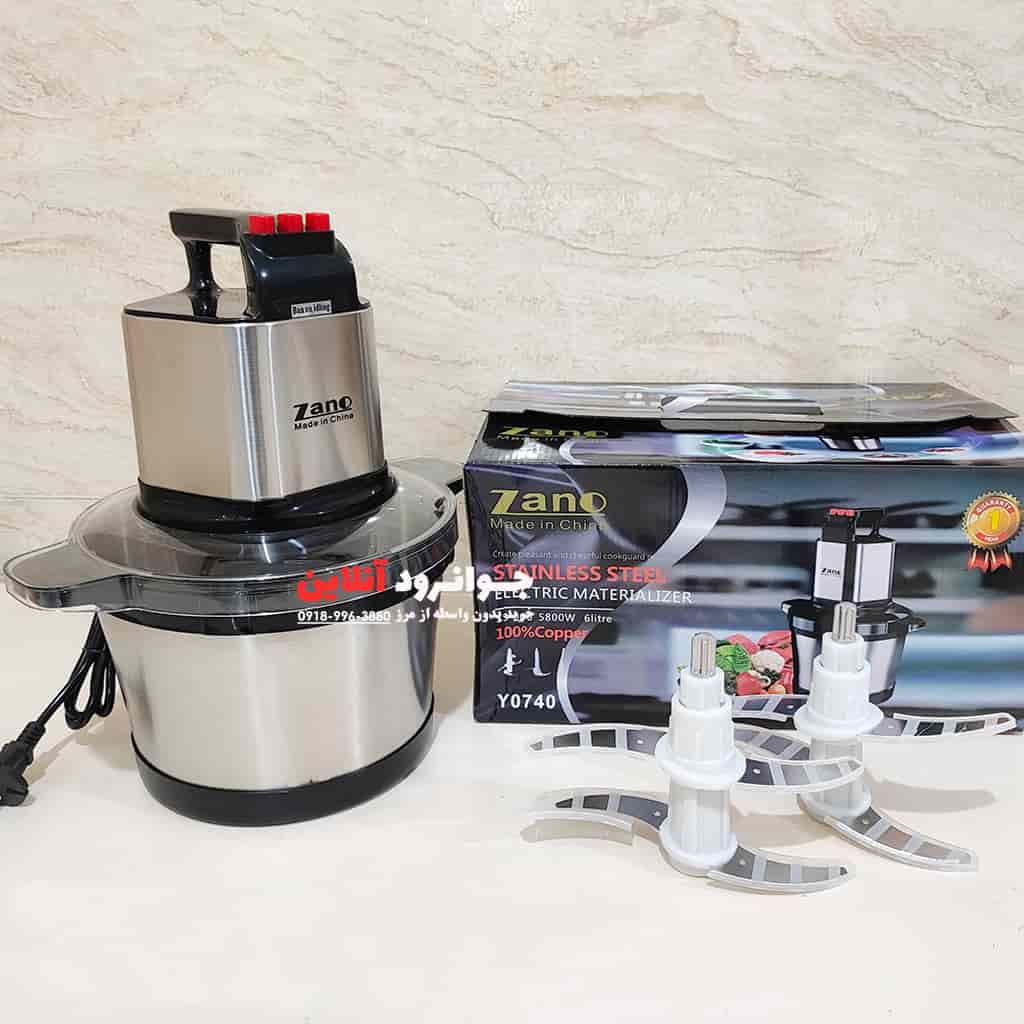 خردکن زانو 6 لیتر 5800 وات دارای دو سری تیغه 4 عددی Zano Y0740