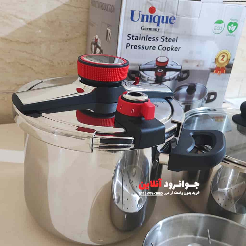 زودپز دوقلو استیل یونیک 6+4 لیتر مدل UN-46 Unique