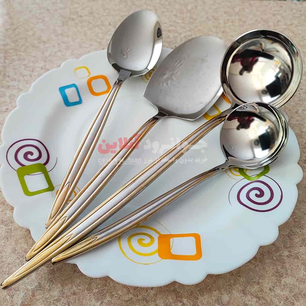 سرویس قاشق یونیک طرح شارلوت 120 پارچه 24 نفره اروپایی Unique Sh120