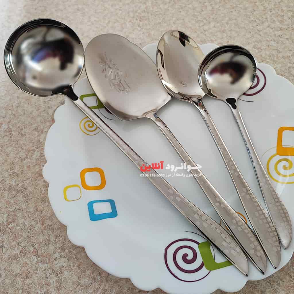 قاشق چنگال یونیک طرح مکعبی 120 پارچه 24 نفره اروپایی Unique