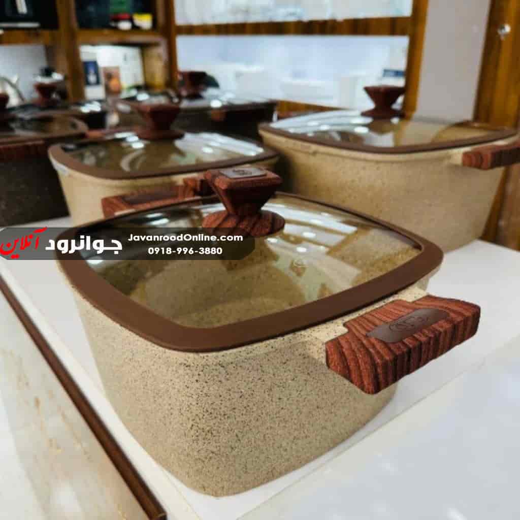 سرویس قابلمه مربع زانو 10 پارچه گرانیتی Zano ZA-1079