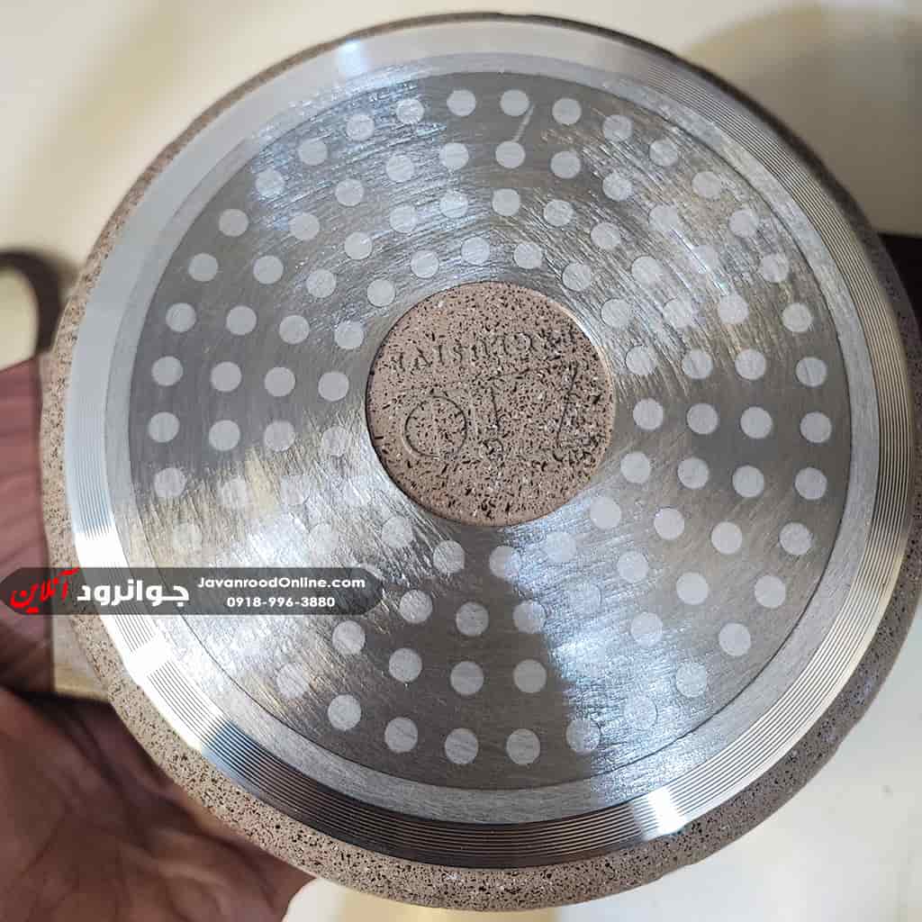 قابلمه گرانیت زیو پیراماید 6 پارچه سایز 24 مدل ZCS-8546S24 کرمی